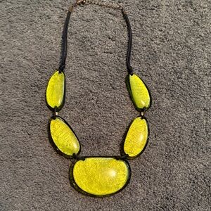 Elegant Lime Green Statement Necklace